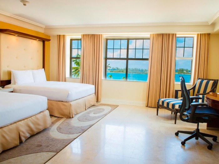 The British Colonial Hilton in the Bahamas offers strong value for its walkable location, well-appointed rooms, and the only private beach in downtown Nassau