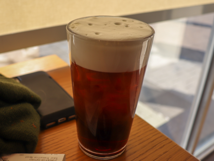 The only downside of the drink was its lack of caffeine. So, I closed out my reporting on Starbucks in Korea with something that is also on the American menu — a cold brew with cold foam.