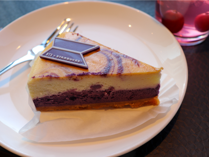 The Purple Berry Cheesecake is a dessert more worthy of international superstars. The purple is actually purple and the flavor is rich without entering full decadent mode.