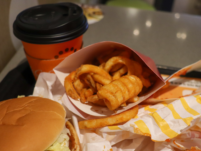 As a curly fry fanatic, I was extremely excited to see these on the menu.