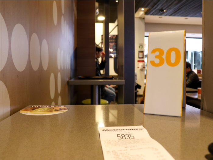 The location also offered table service — really allowing me to live my lazy American McDonald