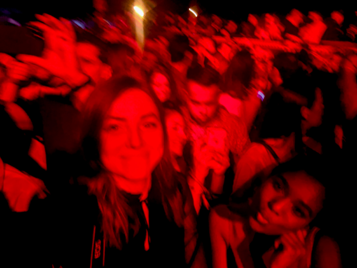 This blurry selfie sums up the night pretty well.