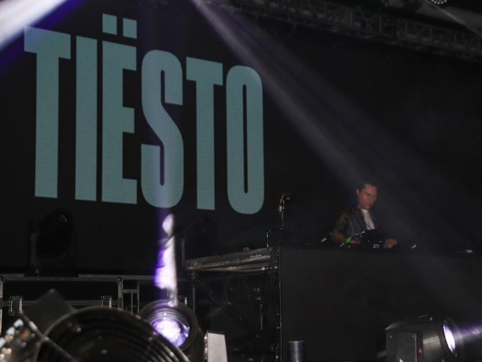 The performers of the evening included DJ Tiesto, who played until about midnight.