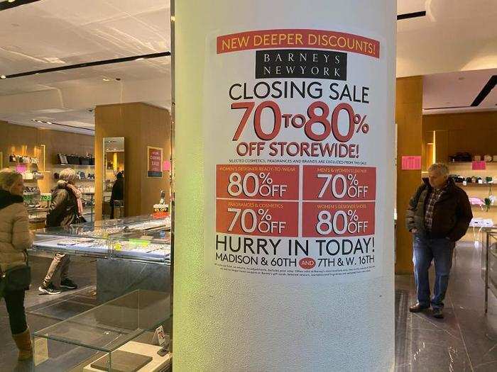 A sign on the wall boasted "new deeper discounts."