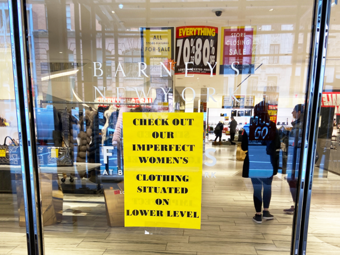 A sign on the front door advertised "imperfect" women