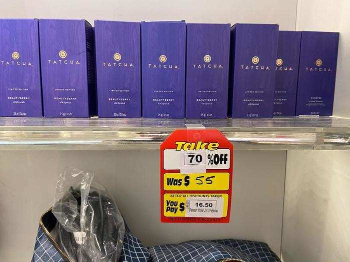 Meanwhile, high-end brands like Tatcha were discounted at as low as $16.50.