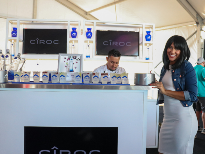 Several alcohol brands, like Ciroc and John Walker & Sons, even had their own booths.