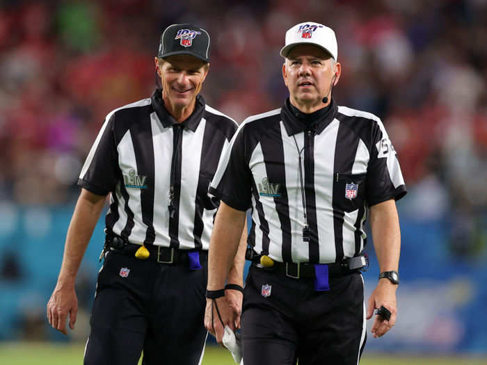 Then it was time for the real reason everybody was watching the Super Bowl — the refs ...  Wait. No. That