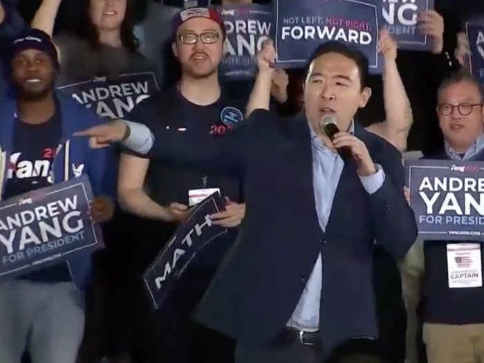 Andrew Yang was tight-lipped on the result, but optimistic.