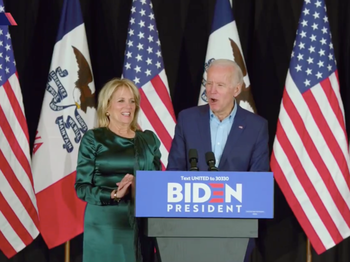 Former Vice President Joe Biden erred on the side of caution, but focused on the positives.