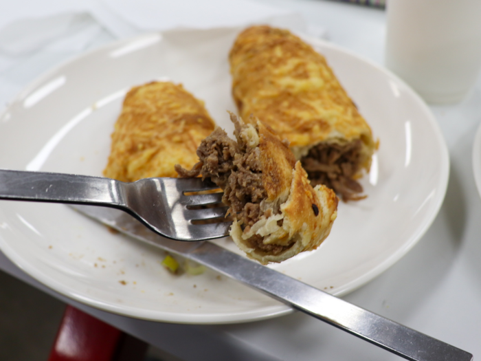 The umami of the bulgogi cut with the scallion pairs shockingly well with the soft, stretchy dough. It