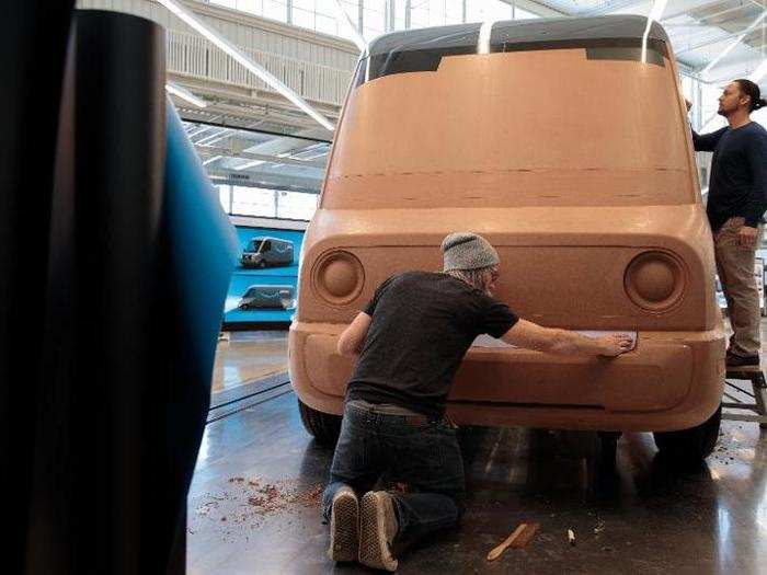 Clay models are a relatively inexpensive way to show what the new vans will look like before production begins.