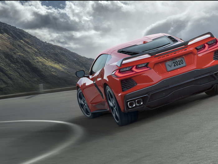 With the optional performance package, the 2020 Corvette posts a 0-60 time of 2.9 seconds and a quarter-mile time of 11.2 seconds, putting it in the ballpark of many more expensive supercars.