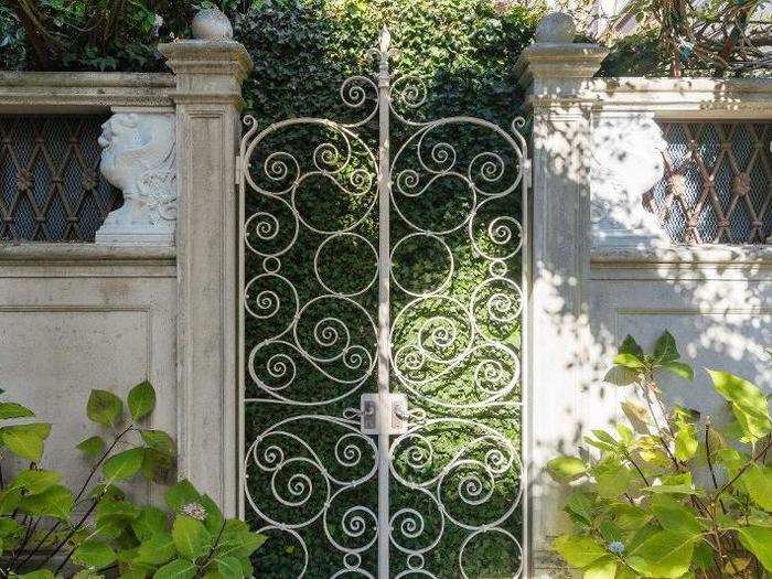 ...and decorate gates enclose the space.