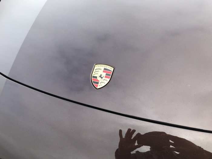 Even the Porsche badge is modest.