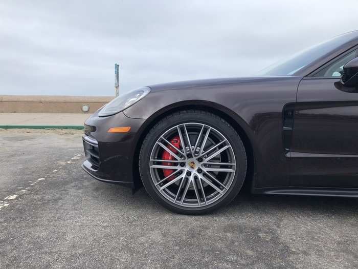 The 21-inch "Turbo Design" wheels were a $2,160 option. The other major add-on was a combination of dynamic chassis control and torque vectoring ($5,600), which in practice makes this car one of the most firmly planted I