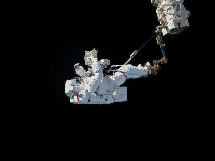 In total, the crew conducted nine spacewalks during the four-month expedition — more than any other mission in the same period of time in the history of the ISS.