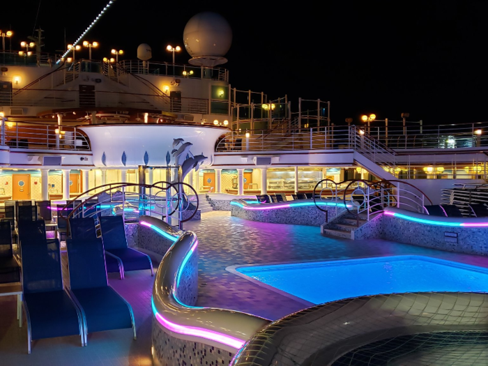 Even the outside pool area, usually teeming with children, was deserted.