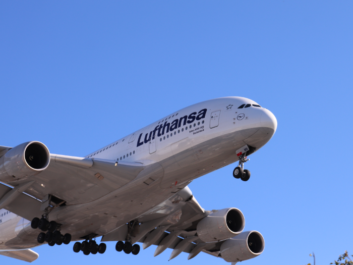 The first A380 to visit was operated by Lufthansa…