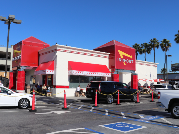 After a quick taxi ride from the airport, I arrived at my final destination, the In-N-Out Burger on Sepulveda Blvd.