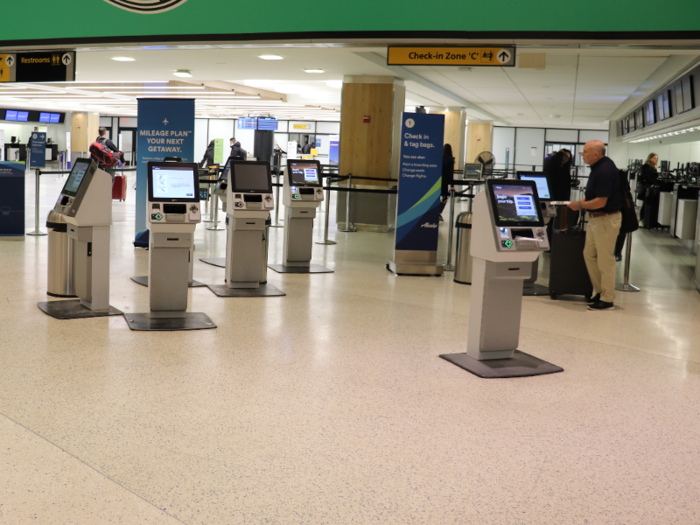 The airline has a few check-in kiosks in the terminal so I could avoid going to the desk for my boarding pass.