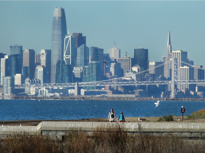 This is also where Salesforce Tower sits, which eclipsed the Transamerica Pyramid as the city