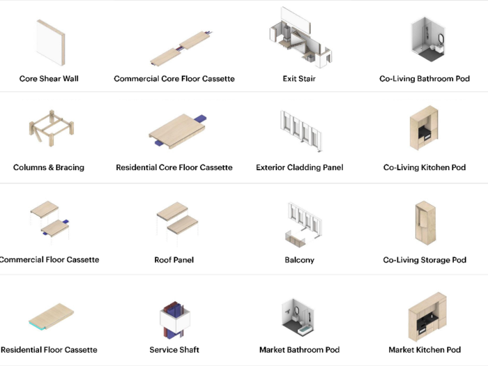 The website says that mass timber could decrease construction times by as much as 35%, with separate parts of builds mass-produced in factories and able to be fit together.