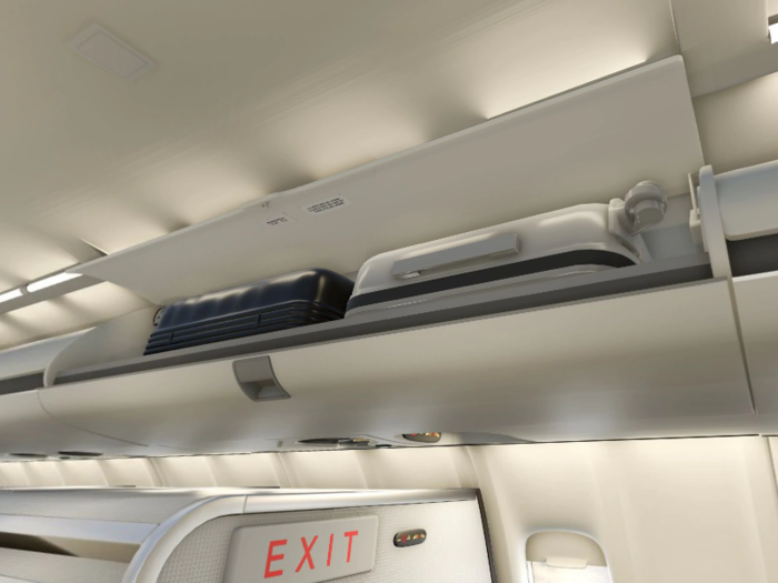 And larger overhead bins and cabinets that prevent the need for gate checking carry on bags.