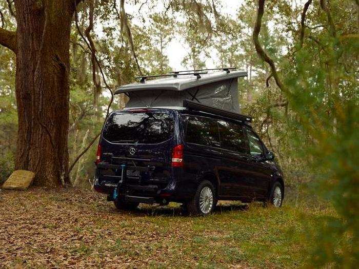 A pullout kitchen in the rear...