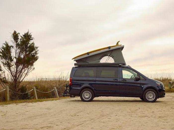 Pop-up roofs, such as the one on the Weekender, are frequently used in camper van conversions as it allows for more space.