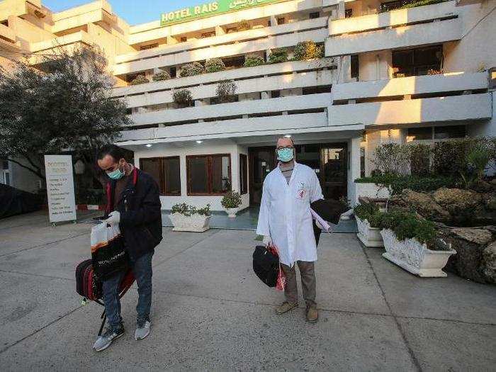 Around 36 Algerian nationals, mostly students, are being quarantined in a hotel.