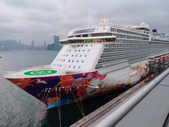 Around 3,600 passengers and crew members are trapped on the World Dream cruise ship at a port in Hong Kong.