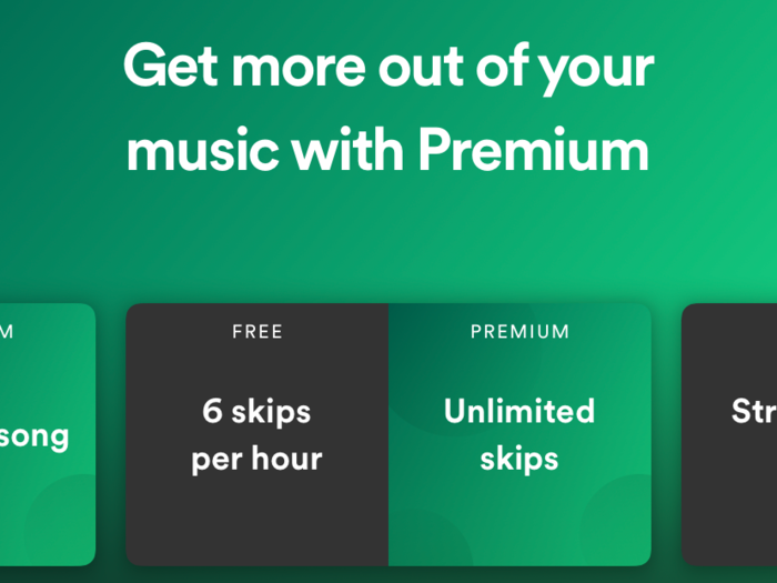 You also only get a limited number of skips on Spotify, again limiting your ability to listen to the song you really want to hear.