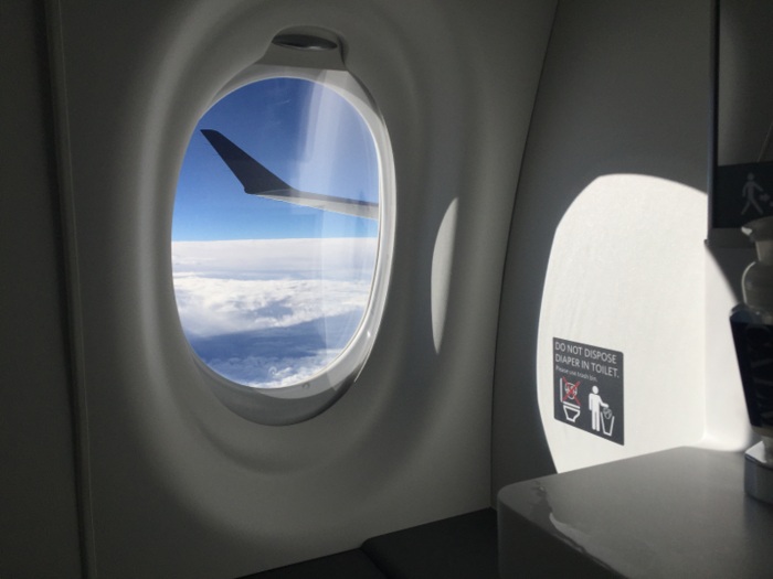 Some airlines would even opt for a unique feature on the aircraft, a lavatory with a window.