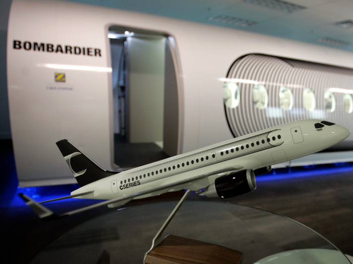 At Farnborough, Bombardier promised that the aircraft would be quiet, efficient, passenger-friendly, and be a leader in the 100-to-150-seat aircraft market.