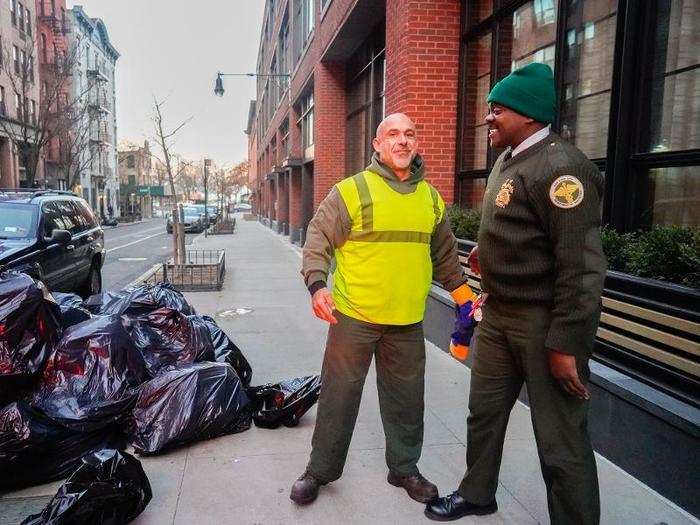 Chief Mellis and Squiciari had started with the sanitation department at the same time. They are two of just three members left from a start class of around 1,000 workers. Most workers leave after they can qualify for pension.