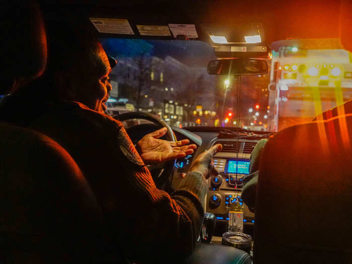At the time we left for the job, it was pitch black outside, but we saw the sunrise as the day went on. Chief Mellis said one thing he loves about sanitation work is watching New York wake up.