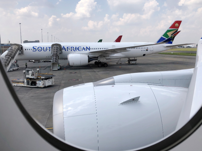 The arrival of the aircraft to South African