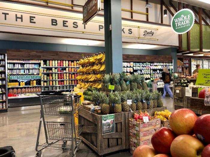 The department felt distinctively smaller than the produce sections of other Whole Foods stores I have visited.