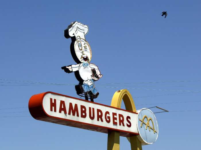 The original signs featured McDonald