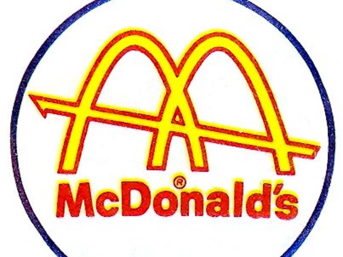 The first logo was modeled after the original roof design of McDonald