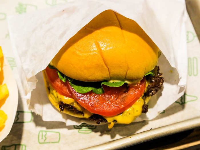  The ShackBurger is even teenier than the Double-Double. Shake Shack uses hormone-free beef. 