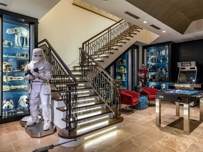 Arguably, the most interesting part of the home is its "Star Wars"-themed basement.