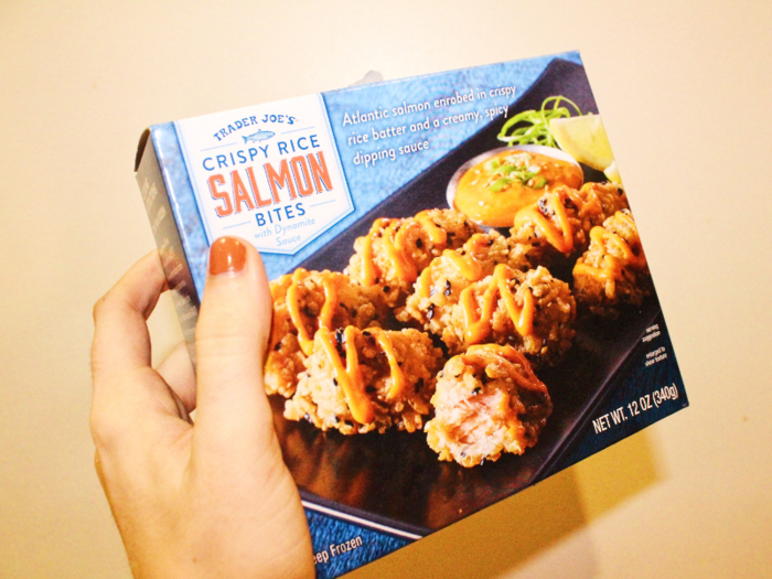 I was really blown away by the crispy salmon bites from Trader Joe