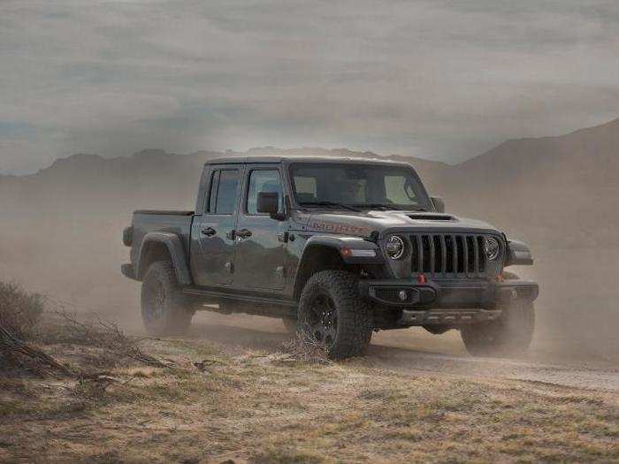 A stronger frame and axles help the Mojave manage uneven desert terrain at high speeds, Jeep says.