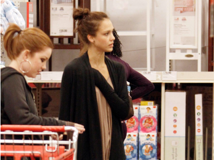 Jessica Alba has been spotted at both Target and Costco. She could be doing research, as her Honest Company sells products through the former.