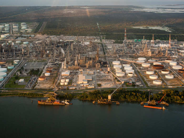 Chemical plants replaced sugar plantations. Originally, they clustered around Baton Rouge and New Orleans, but they soon began to spread out along the river. They were attracted to the area