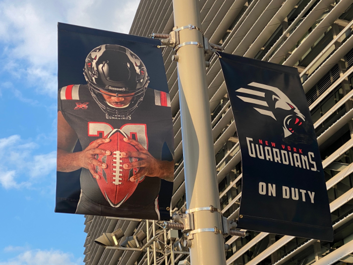 On our way out, I noticed the flags that flew around the stadium. It was a small thing, but it made the team feel like more than another experiment in spring football.