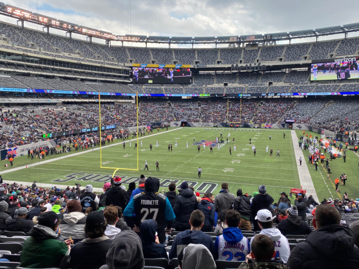 Arriving in our seats just in time for kickoff, we had a solid view of the field.