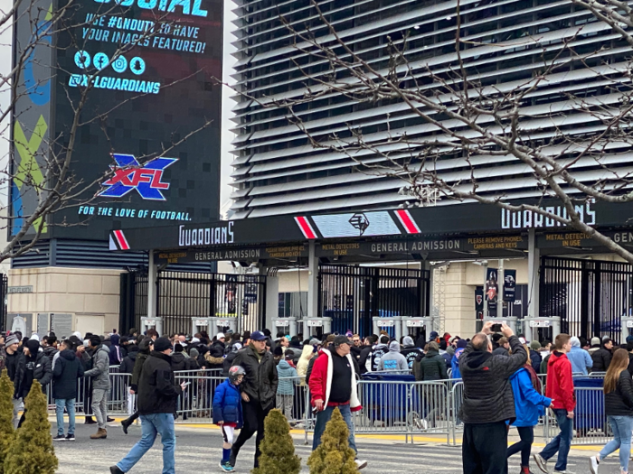 And with that, we made our way into the stadium. I was impressed with the line to get through the gate.